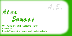 alex somosi business card